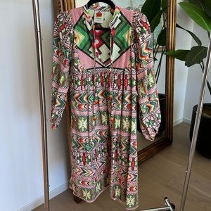 FARM RIO Amulet Dress in Mixed Aztec Prints